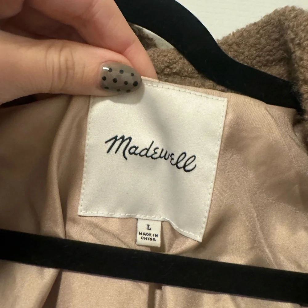 NWOT Madewell Tan Fleece-Lined Jacket - Picture 2 of 5